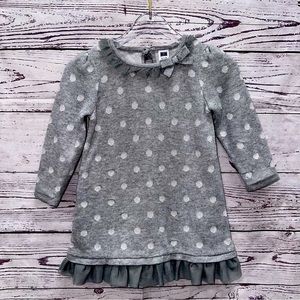Janie and Jack Gray and Metallic Silver Sweater Dress Size 12-18 Months